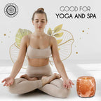 Himalayan Pink Salt Tea Light Holder by Pride of India – Salt Candle Holder – Room Décor Item – Great for Creating an Ambiance – Ideal for Home & Spa Uses – Natural Shape