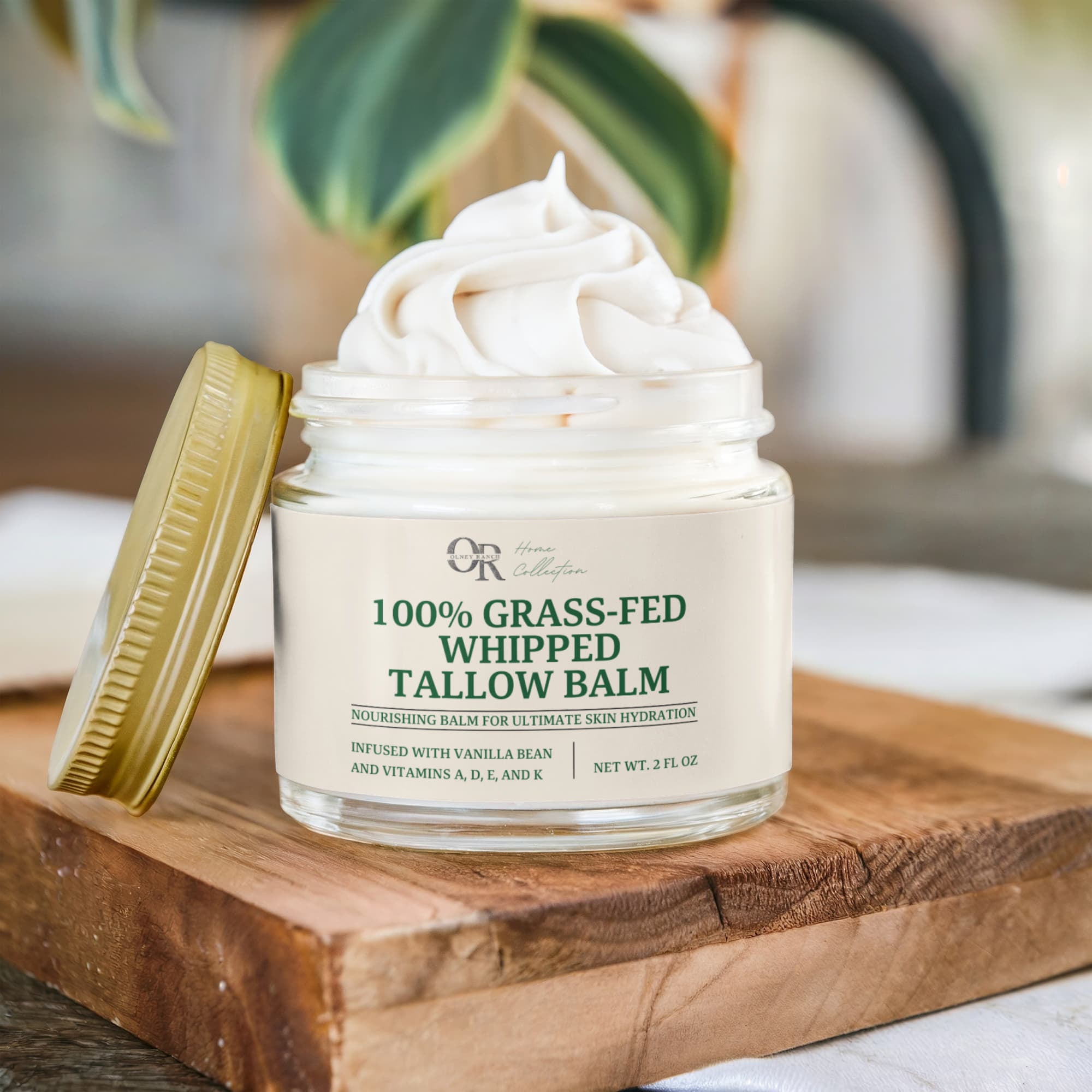 Whipped Grass-Fed Tallow Balm with Vanilla Bean